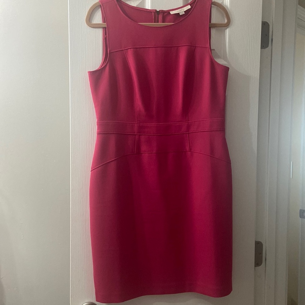 hot pink sheath dress by LOFT